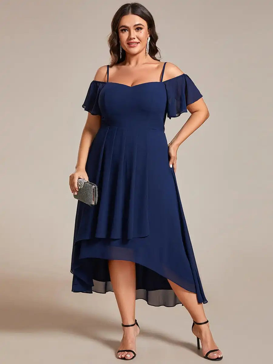 Cold Shoulder Women's Plus Size Formal Dress | All For Me Today Cold Shoulder Women's Plus Size Formal Dress | All For Me Today