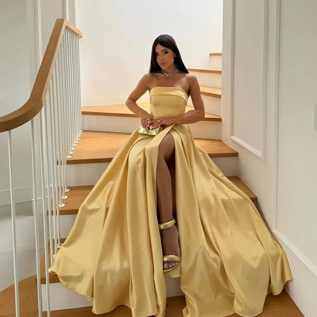 Effortlessly High Slit Women's Formal Evening Dress Effortlessly High Slit Women's Formal Evening Dress