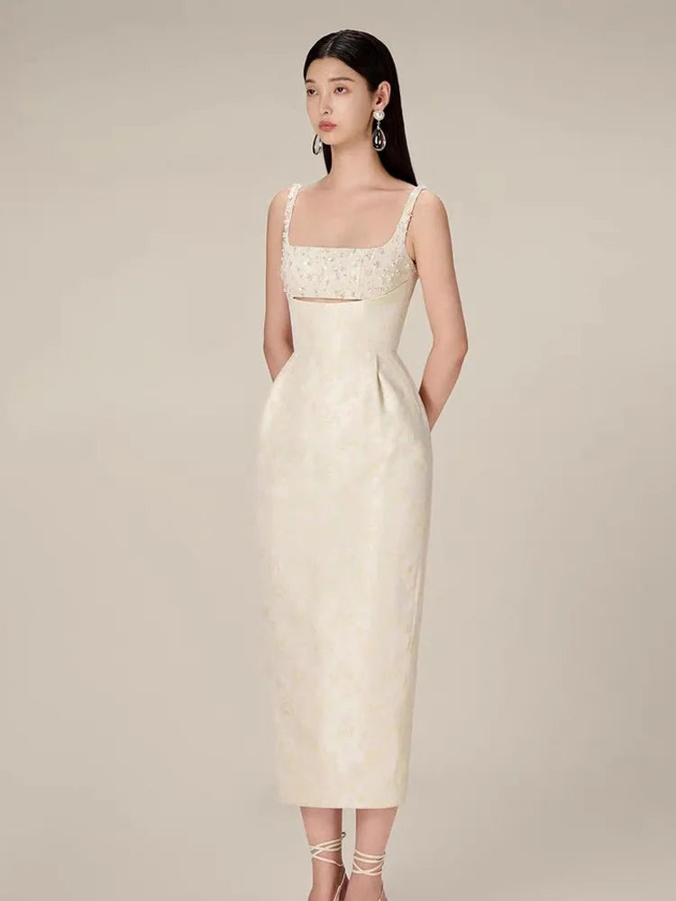Women's Spliced Diamonds Camisole Dress