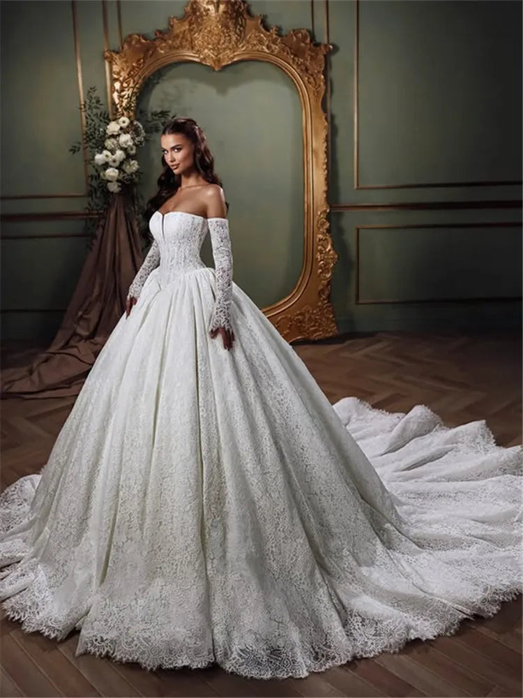 Vintage Lace Royal Bridal Ball Gown All For Me Today