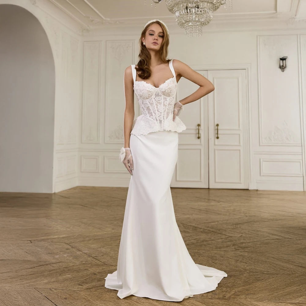 vintage satin wedding dresses Strapless Ball Gown With Floral Lace, MW991 South Africa Make sure you order Heel Height:4