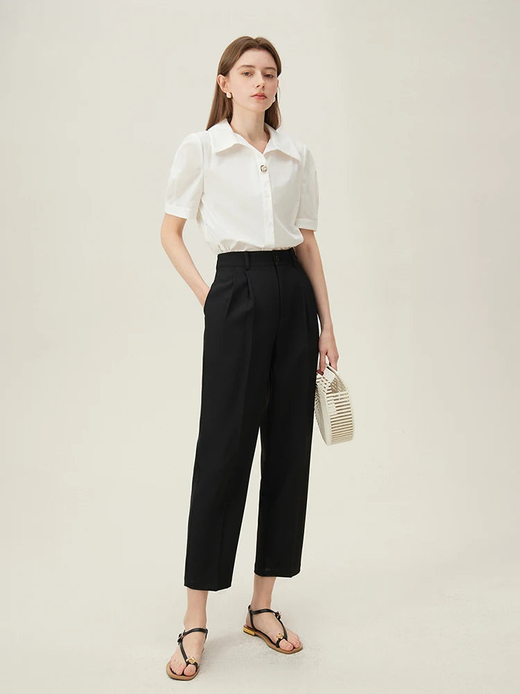 Women's High Waisted Tapered Pants - All For Me Today