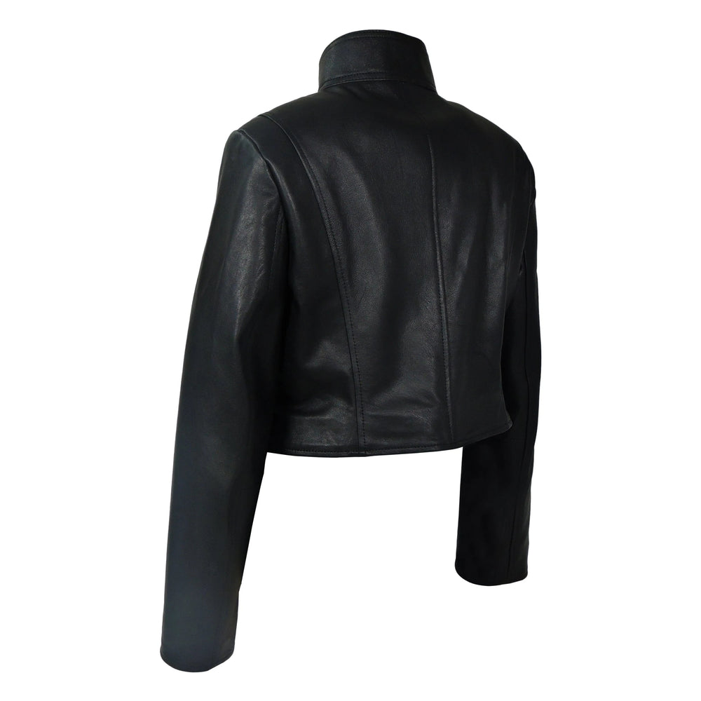 Ladies Sexy Short Cut Bolero Leather Jacket | All For Me Today