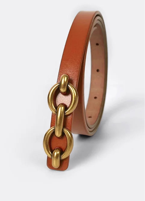 Thin Cow Split Leather Belt