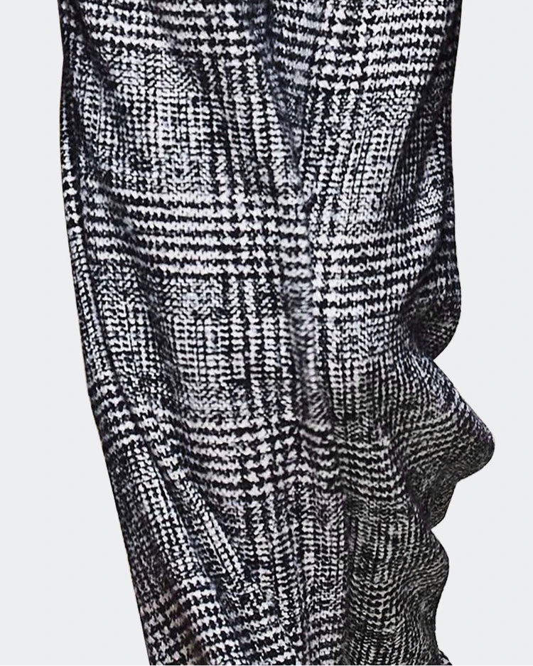 Casual Woolen Wide Leg Trousers