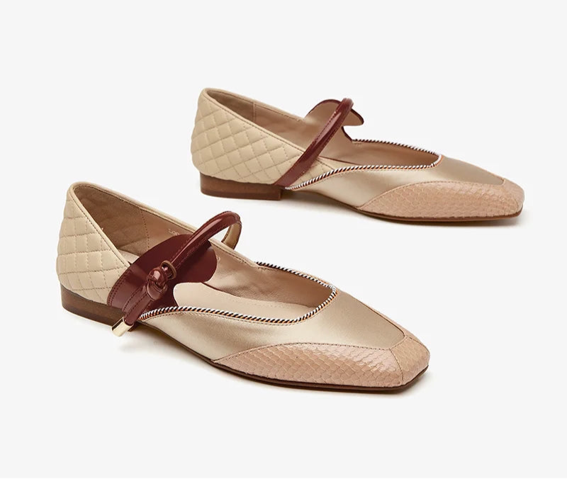 Stylish Leather Ballet Mary Janes Shoes