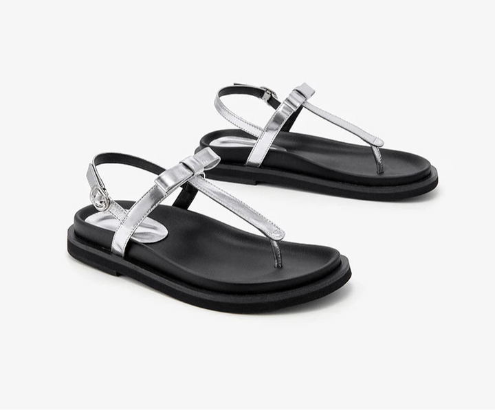 Stylish Buckle Strap Flip-Flop Sandals