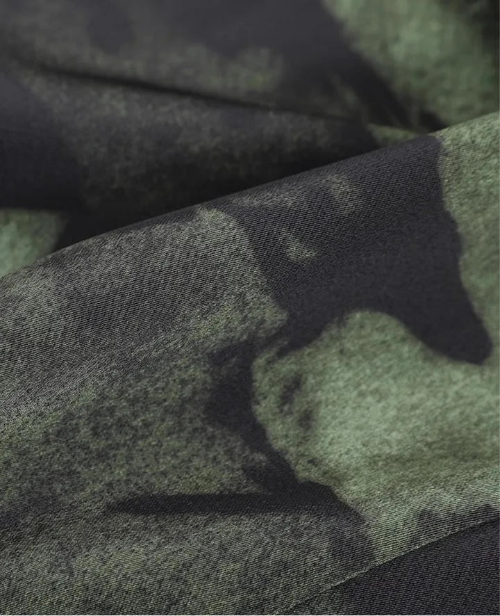 Stylish Spliced Floral Satin Shirt