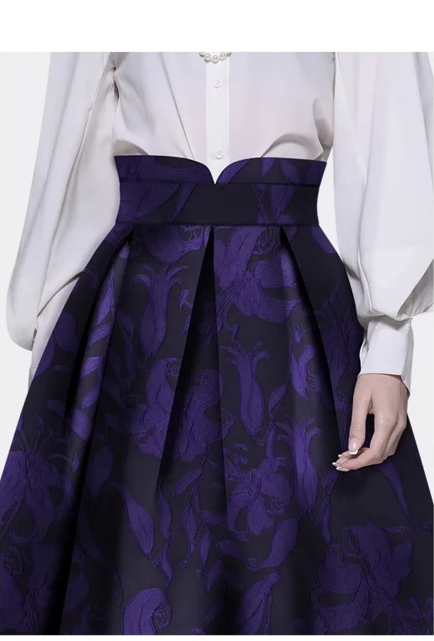 Big Swing Flowing Floral Skirt