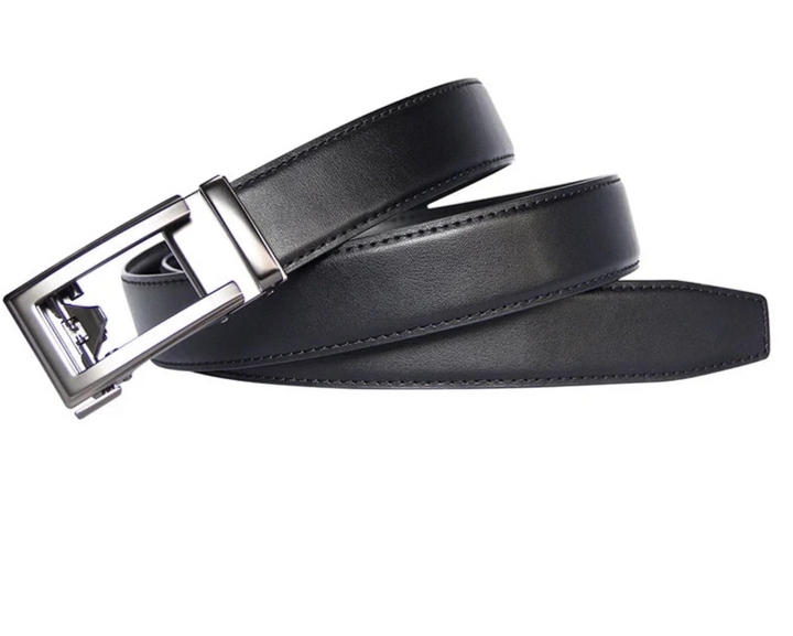 Automatic Metal Buckle Leather Belt