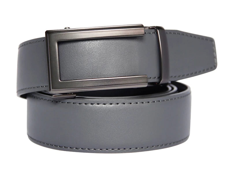 Automatic Metal Buckle Leather Belt