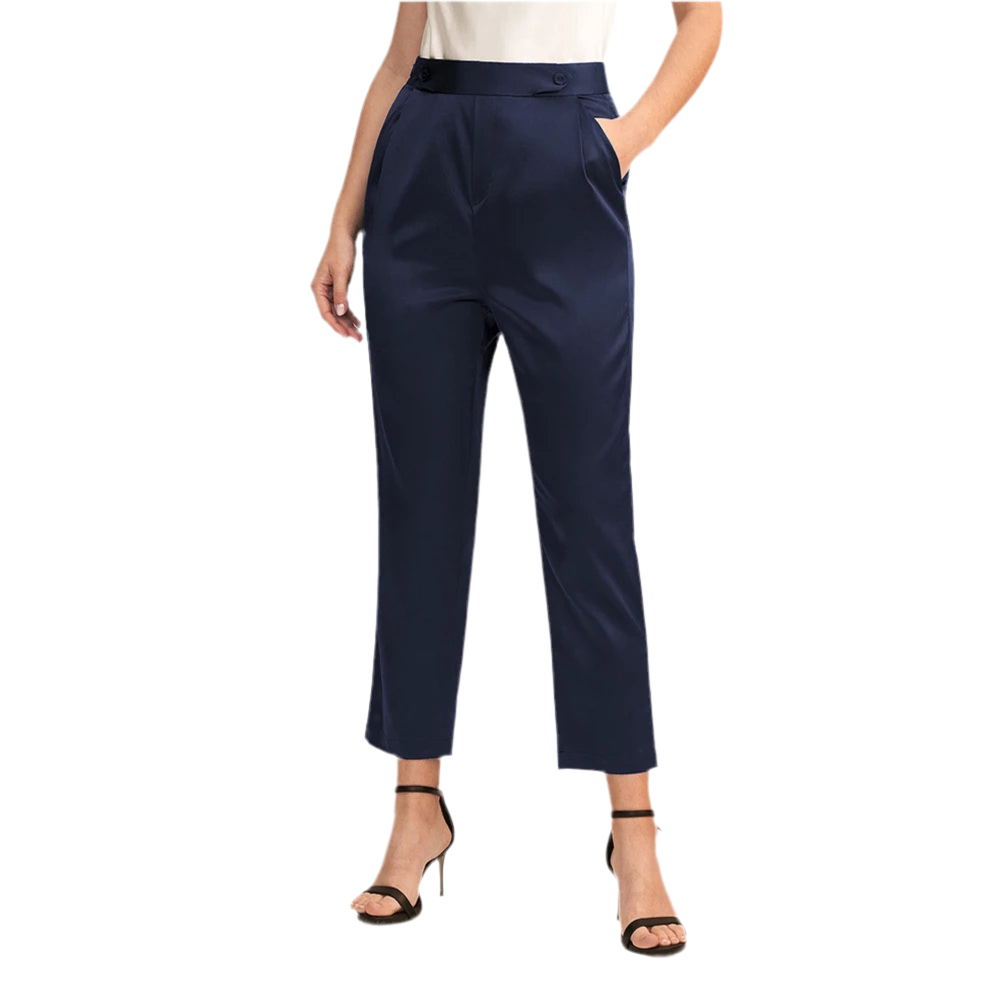 Stylish Silk Pipe Cropped Pants