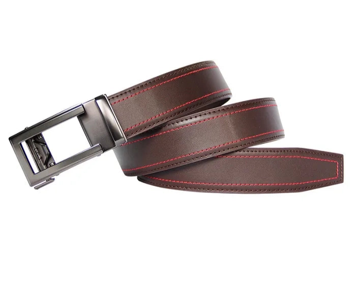 Automatic Metal Buckle Leather Belt