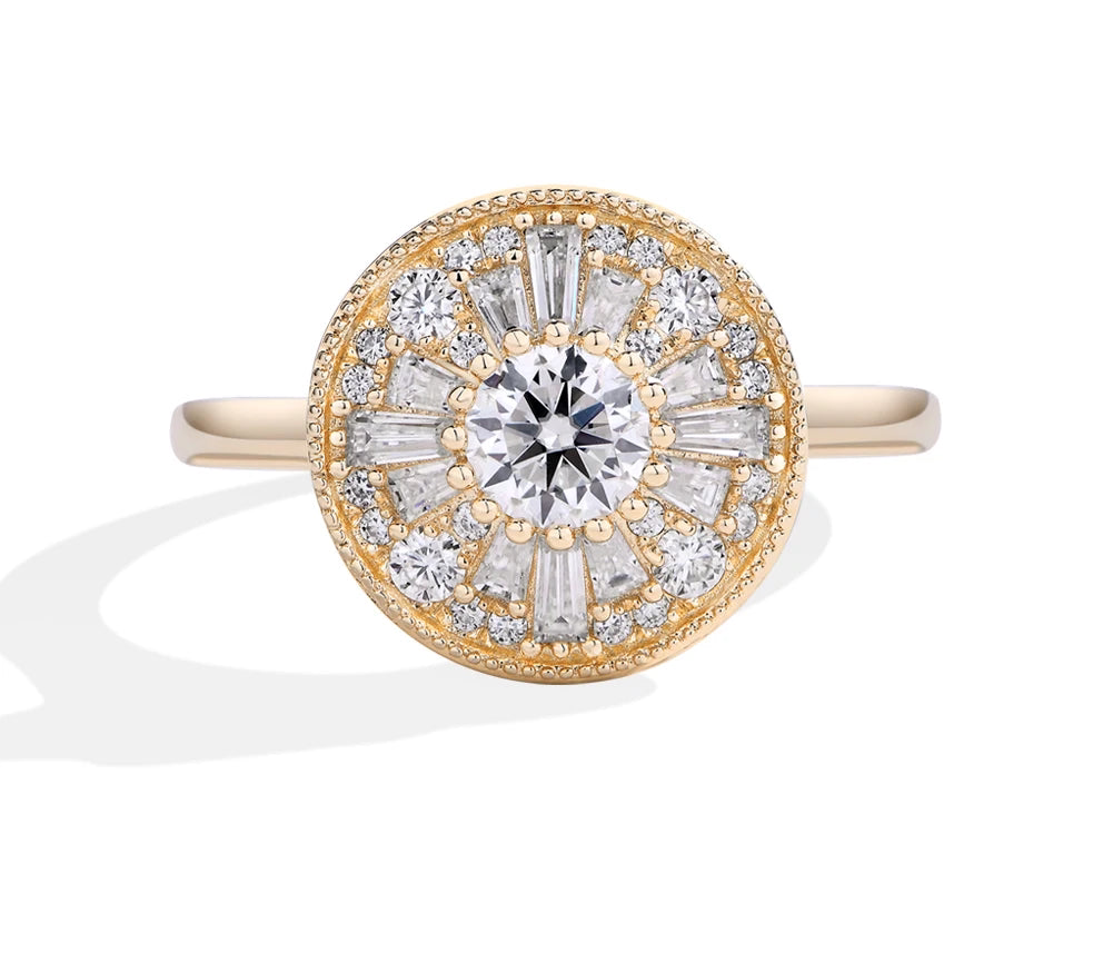 Royal 18K Gold Plating Engagement Ring