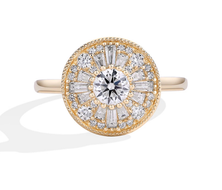 Royal 18K Gold Plating Engagement Ring