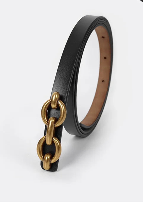 Thin Cow Split Leather Belt