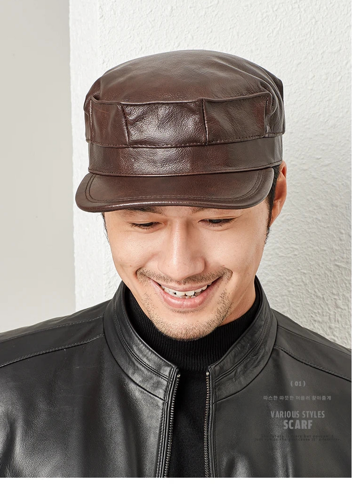 Thermal Genuine Leather Cadet Cap