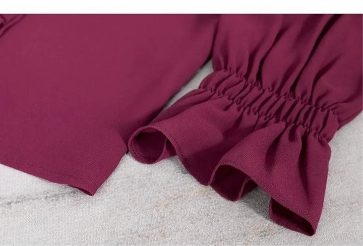 Chemise ample en mousseline de soie pour femme, tendance