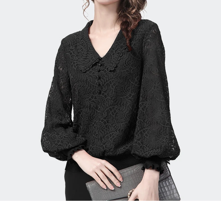 Romantic Peter Pan Collar Lace Blouse