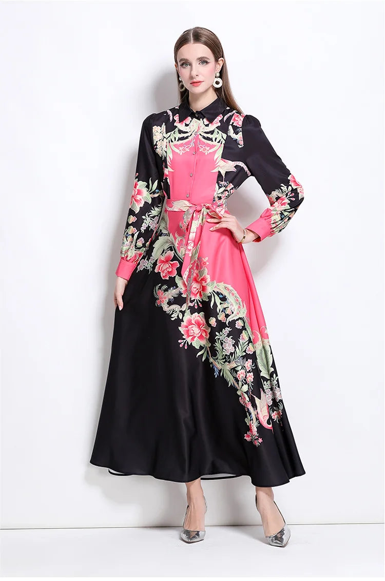 Modest Printed Long Maxi Dress