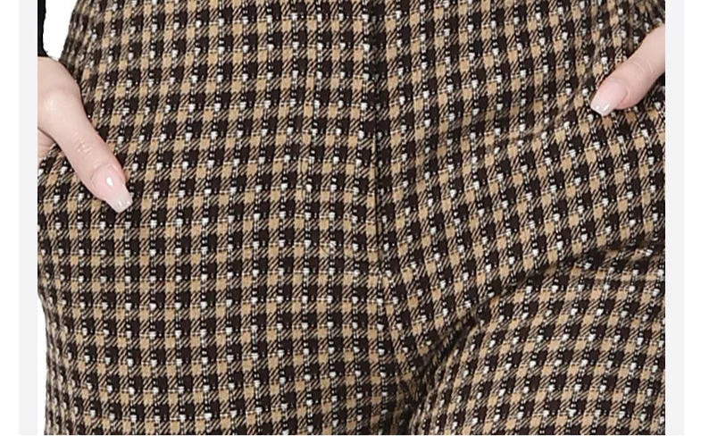 Vintage High Waist Woolen Trousers