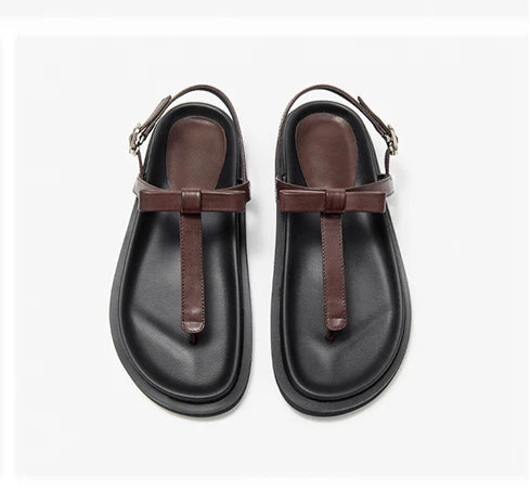 Stylish Buckle Strap Flip-Flop Sandals