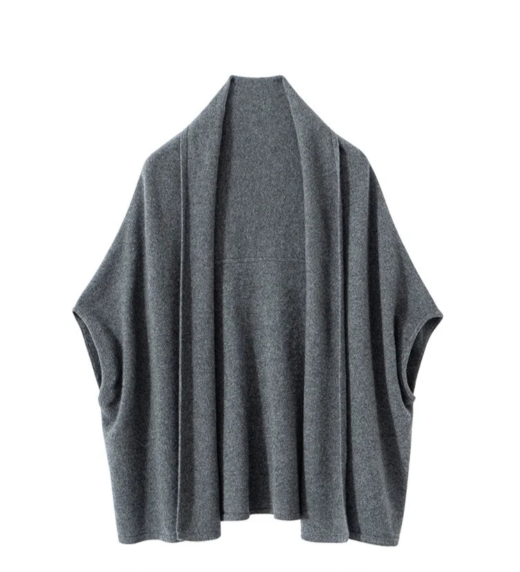 Premium Cashmere Cape Cardigan