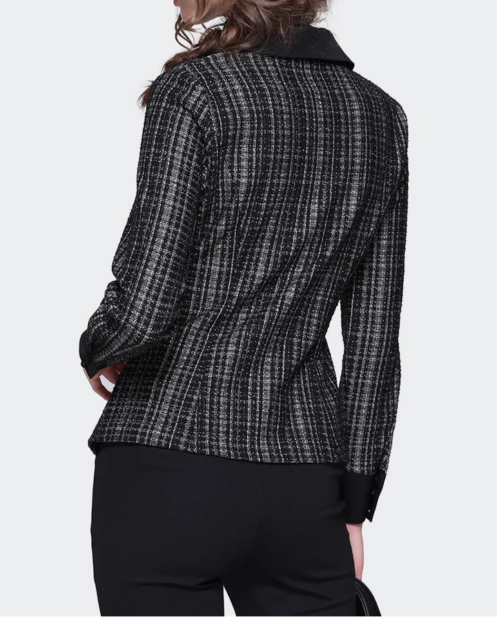 Modish Slim Fit Checkered Coat