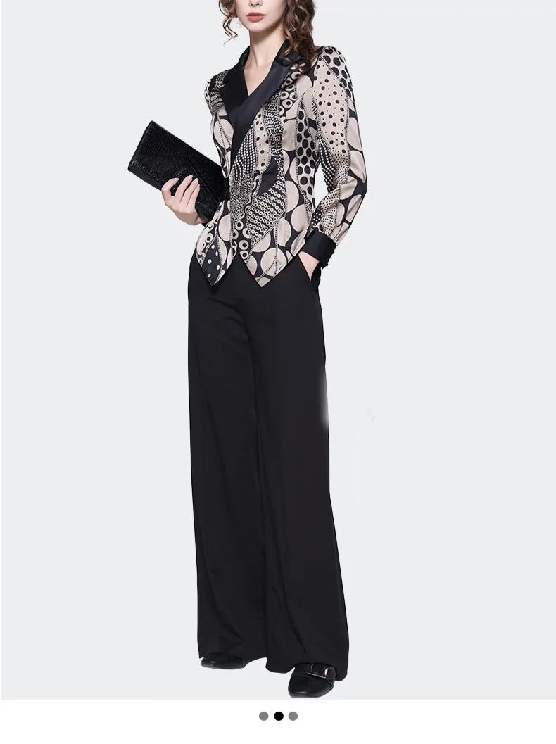 Stylish Satin Polka Dot Slim Top