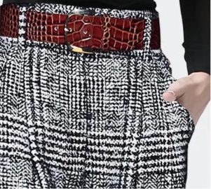 Casual Woolen Wide Leg Trousers