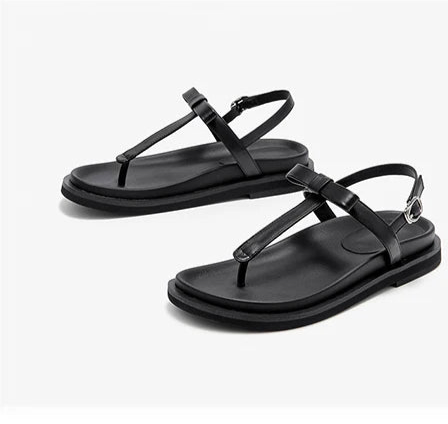 Sleek T-Strap Flip-Flops Sandals