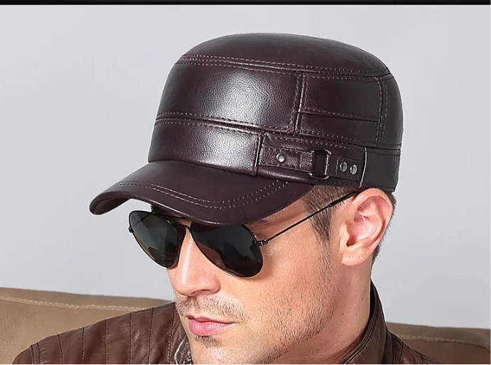 Elegant British Leather Adjustable Cap