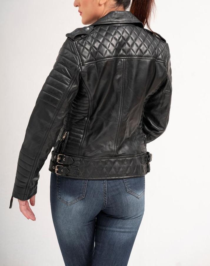 Lambskin Slim Fit Black Leather Women's Jacket