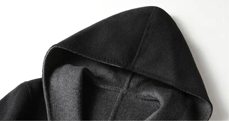 Magnificent Hooded Woolen Overcoat