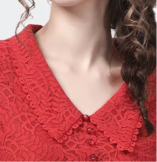 Romantic Peter Pan Collar Lace Blouse
