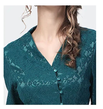 Stunning Asymmetry Pearls Button Tunic Shirt