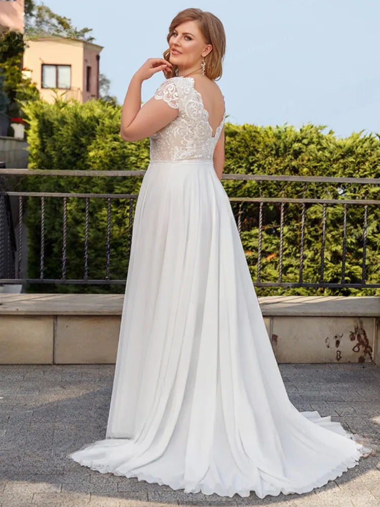 Slick Appliqued Boho Bridal Gown