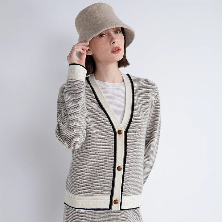 Soft Wool Blend Knitted Cardigan