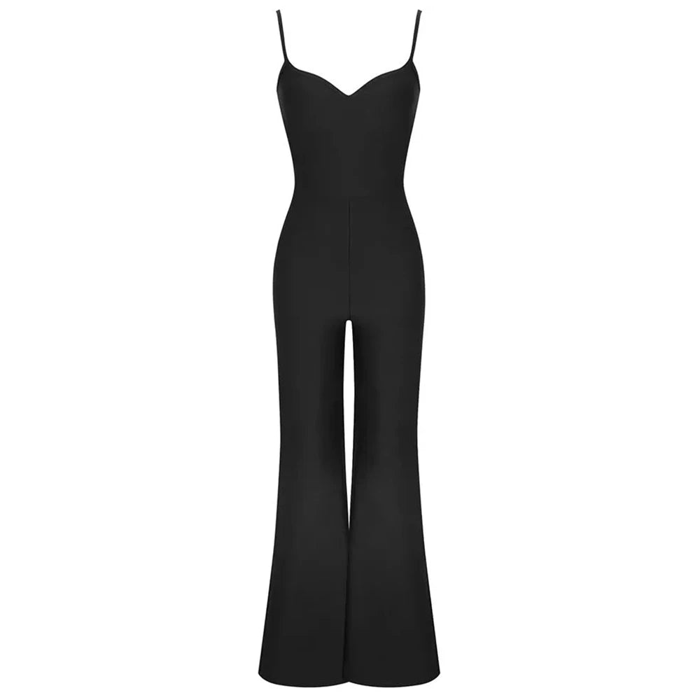 Classy Sleeveless Flare Jumpsuit