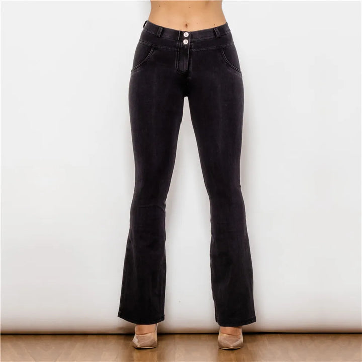 Wonderful Petite Flare Denim Jeans Pants