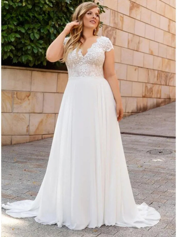 Slick Appliqued Boho Bridal Gown