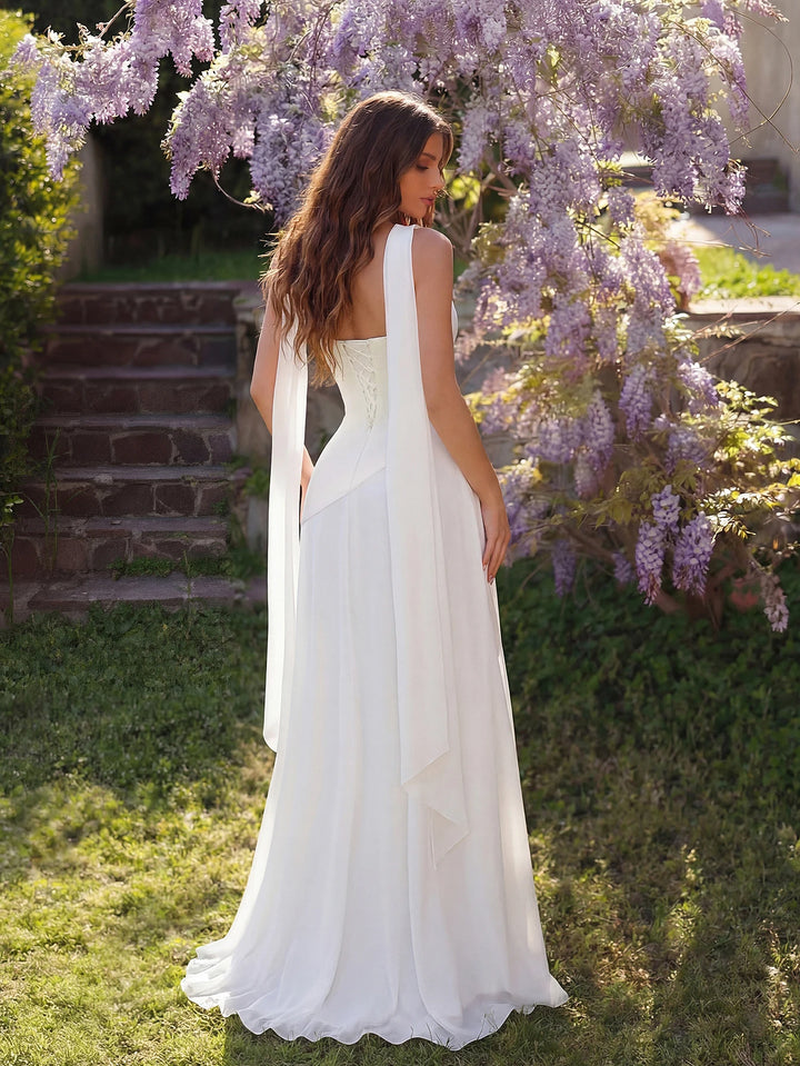 Elegant Halter Tie Ribbon Party Dress