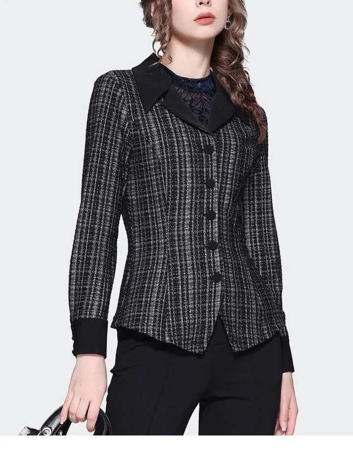 Modish Slim Fit Checkered Coat