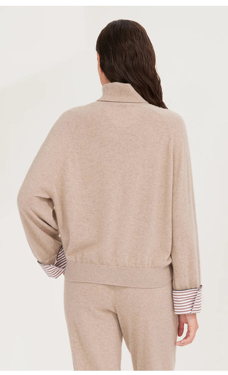 Relaxed Fit Cashmere Turtleneck Sweater