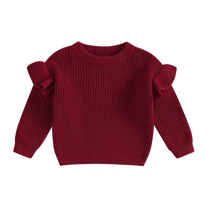 Classic Ruffled Pullover Girl's Sweater