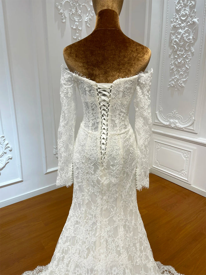 Timeless Off The Shoulder Bridal Dress