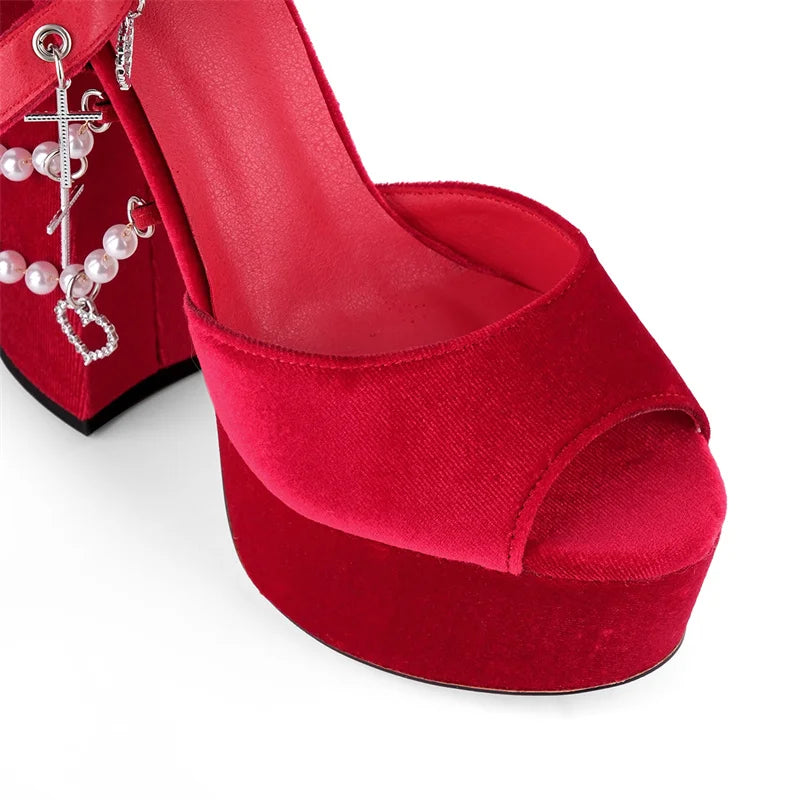 Trendy Platform Chunky Heel Sandals
