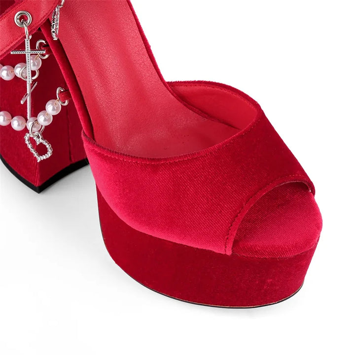 Trendy Platform Chunky Heel Sandals