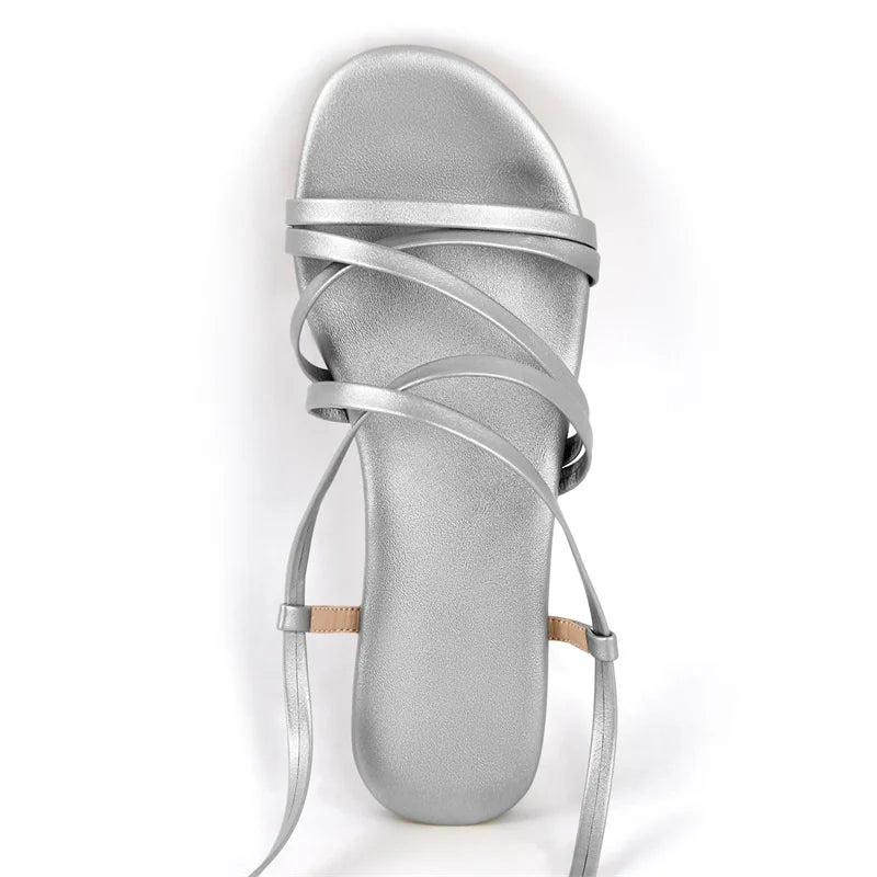 Fashionable Soft Lace-Up Sandals