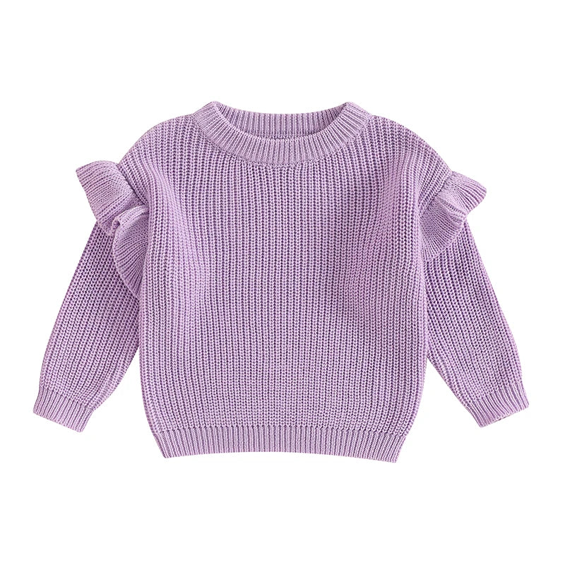 Classic Ruffled Pullover Girl's Sweater
